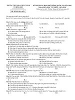 Đề thi tham khảo THPT Quốc gia môn hóa 2017