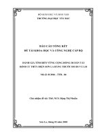 Đánh giá tính bền vững cộng đồng di dân tái định cư thủy điện sơn la bằng thước đo BS và LSI 