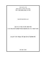 Quản lý nhà nước đối với các doanh nghiệp thẩm định giá của việt nam ( Luận văn thạc sĩ)