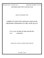 Nghiên cứu khả năng tháo qua tràn piano khi kể đến ảnh hướng của mực nước hạ lưu (tt) 