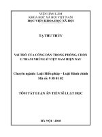 Vai trò của công nhân trong phòng, chống tham nhũng ở việt nam hiện nay tt 