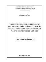 Tổ chức kế toán quản trị tại các doanh nghiệp sản xuất giấy   nghiên cứu tại tổng công ty giấy việt nam và các doanh nghiệp liên kết