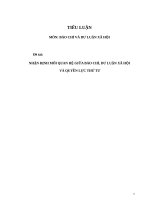 Báo chí và dư luận xã hội   NHẬN ĐỊNH mối QUAN hệ GIỮA báo CHÍ, dư LUẬN xã hội