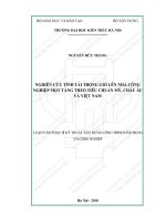 Nghiên cứu tính tải trọng gió lên nhà công nghiệp một tầng theo tiêu chuẩn mỹ, châu âu và việt nam (tt) 