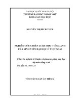 English reading strategy use by University Students in Vietnam (Nghiên cứu chiến lược đọc tiếng Anh của sinh viên đại học ở Việt Nam).