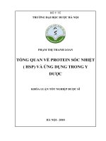 Tổng quan về protein sốc nhiệt (HSP) và ứng dụng trong y dược 