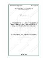 Quản lý hệ thống hạ tầng kỹ thuật khu đô thị thành phố giao lưu, phường cổ nhuế, quận bắc từ liêm, thành phố hà nội (tt) 