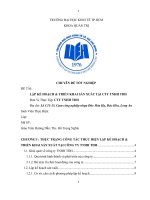 LẬP KẾ HOẠCH  TRIỂN KHAI SẢN XUẤT TẠI CTY TNHH TDH