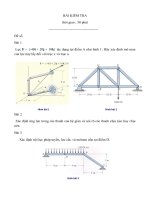 bài tập kiểm tra môn cơ ứng dụng