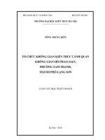 Tổ chức không gian kiến trúc cảnh quan không gian hồ phai loạn, phường tam thanh, thành phố lạng sơn (tt) 