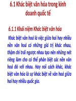 VHDDKD   chương 6 văn hóa kinh doanh quốc tế 