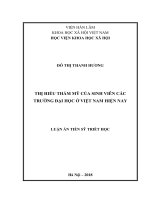 Thị hiếu thẩm mỹ của sinh viên các trường đại học ở Việt Nam