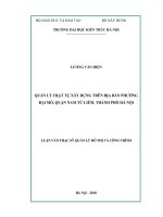 Quản lý trật tự xây dựng trên địa bàn phường đại mỗ, quận nam từ liêm, thành phố hà nội (tt) 