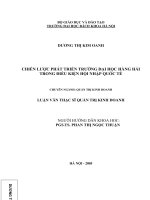 Chiến lược phát triển trường đại học hàng hải trong điều kiện hội nhập quốc tế 