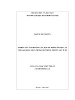 Nghiên cứu ảnh hưởng của một số thông số kết cấu tới dao động xoắn trong hệ thống truyền lực ô tô 