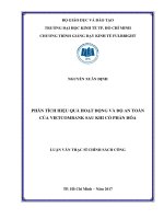 Phân tích hiệu quả hoạt động và độ an toàn của vietcombank sau khi cổ phần hóa 