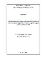 Các giải pháp xây dựng và phát triển thương hiệu mobifone của công ty thông tin di động (VMS) trở thành thương hiệu hàng đầu tại việt nam đến năm 2010 