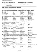đề thi tiếng anh lớp 10