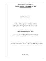 Chiến lược tái cấu trúc tài chính công ty liên hợp thực phẩm hà tây 