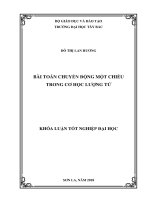 Bài toán chuyển động một chiều trong cơ học lượng tử 