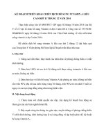 KẾ HOẠCH TRIỂN KHAI CHIẾN DỊCH bổ SUNG VITAMIN a LIỀU CAO đợt II THÁNG 12 năm 2014 