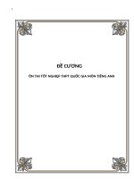 ôn tập hệ thống hóa kiến thức thpt môn tiếng anh