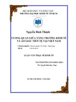 Tương quan giữa tăng trưởng kinh tế và ảo giác tiền tệ tại việt nam 