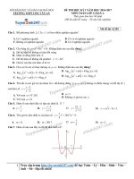 Đề thi THPT 2018 học kỳ 1 THPT chu văn an 