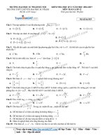 Đề thi THPT 2018 học kỳ 1 chuyên sư phạm hà nội 