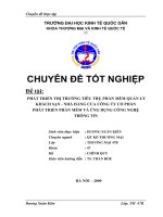 Giải pháp phát triển thị trường tiêu thụ phần mềm quản lý khách sạn – nhà hàng của công ty cổ phần phát triển phần mềm và ứng dụng công nghệ thông tin (ADSOFT – CORP)