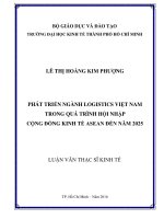 Phát triển ngành logistics việt nam trong quá trình hội nhập cộng đồng kinh tế ASEAN đến năm 2025 