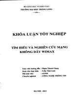 KHÓA LUẬN TỐT NGHIỆP: TÌM HIỂU VÀ NGHIÊN CỨU MẠNG KHÔNG DÂY WIMAX