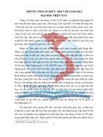 NHỮNG THÁCH THỨC ĐỐI VỚI GIÁO DỤC ĐẠI HỌC HIỆN NAY