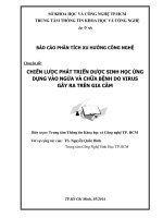 Chuyên đề: CHIẾN LƯỢC PHÁT TRIỂN DƯỢC SINH HỌC ỨNG DỤNG VÀO NGỪA VÀ CHỮA BỆNH DO VIRUS GÂY RA TRÊN GIA CẦM