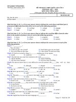 de thi thu mon tieng anh truong thpt dong dau vinh phuc lan 3 