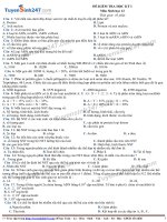 Đề thi THPT 2018 học kỳ 1 môn sinh đề 1 