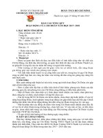 Báo cáo tổng kết chi đoàn trường năm học 2017 2018