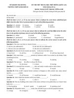 de thi thu thpt mon tieng anh lan 2 truong thpt kinh mon 