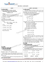 ĐỀ CƯƠNG ôn tập học kì i hóa 12 