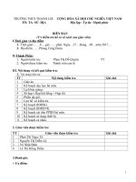 Mẫu biên bản kiểm tra hồ sơ tổ chuyên môn trường trung học cơ sở