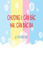 Chương I. §1. Căn bậc hai
