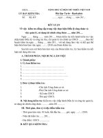 KẾT LUẬN Về việc  kiểm tra đồng cấp trong việc thực hiện Điều lệ công đoàn và việc quản lý sử dụng tài chính công đoàn