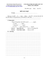 BIÊN BẢN HỌP TỎ CĐ