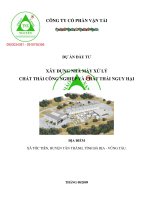 Thuyết minh Dự án xây dựng nhà máy xử lý chất thải nguy hại và chất thải công nghiệp tỉnh Bà Rịa Vũng Tàu 0903034381