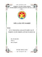 xử lý tình huống giải quyết khiếu nại về phương án bồi thường, hỗ trợ tái định cư