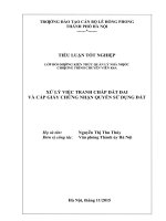 Tiểu luận xử lý tình trạng vi phạm trong quản lý vμ sử dụng đất đai, trong thực hiện chế độ chính sách pháp luật, trong quản lý kinh tế
