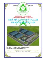 Thuyết minh Dự án Nhà máy sản xuất gạch Granite and Porcelain tỉnh Bình Thuận