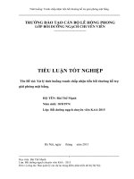 Tiểu luận xử lý tình huống tranh chấp nhận tiền bồi thường hỗ trợ giải phóng mặt bằng