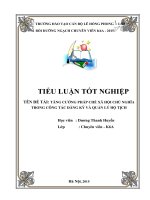 Tiểu luận xử lý tình huống tăng cường pháp chế xã hội chủ nghĩa trong công tác đăng ký và quản lý hộ tịch