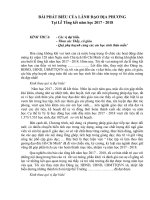 BÀI PHÁT BIỂU TỔNG kết năm học